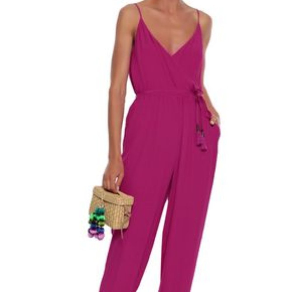 Magenta Crepe Jumpsuit